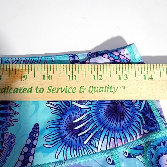 Constantly Varied Gear CVG Cropped Leggings Coral Reef Print Seahorse Starfish M - Picture 8 of 8